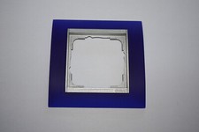 Gira EVENT opak blau (Einsatz in alu) 1-fach Rahmen