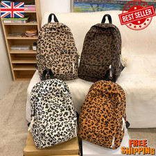 Leopardenmuster Cord Rucksack