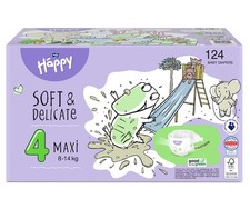 Bella Happy Soft & Delicate Windel BOX - MAXI Gr. 4 (8-14kg) - 124 Stück