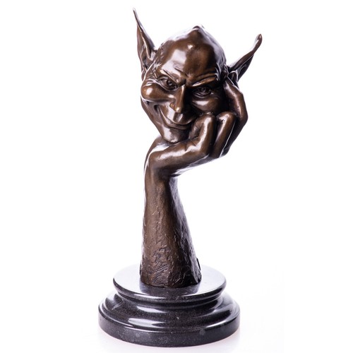 Bronzefigur kobold - bronzefigur,