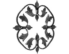 SCHMIEDEEISEN ORNAMENT 29.5x29.5cm GITTER FÜR TORE ZÄUNE STAHL GESCHMIEDET