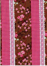 Toller Bordürenstoff mit Karo und Rosen Bizz-Kids 50 x 145 cm 