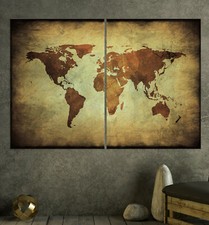 WELTKARTE Leinwand Bild XXL