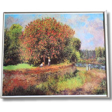 Pierre-Auguste Renoir – Spaziergang am Flussufer (Kunstdruck, ca. 61 × 51 cm)