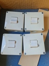 1 Stk DDR Aufputz Lichtschalter IP55 weiß Kippschalter Ein Aus Industrie Vintage