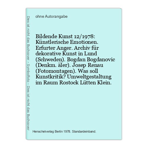 Bildende kunst 1978 - kunst, 12/1978