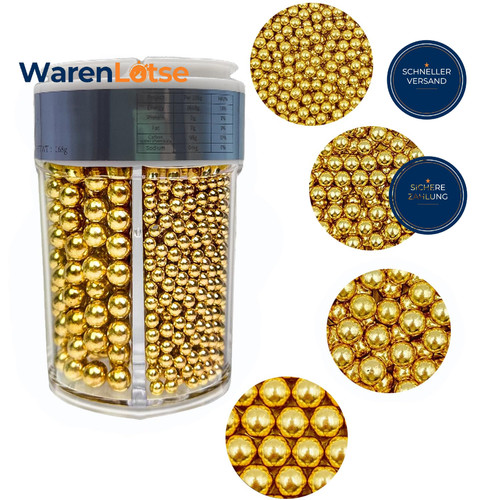 Tortendeko zuckerstreusel gold - zuckerstreusel,