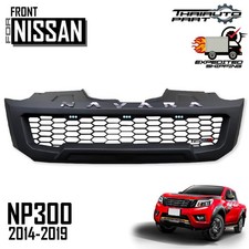 Für Nissan Navara NP300 D23 2014-19 Kühlergrill Schwarz Weiß LED Chrom Emblem