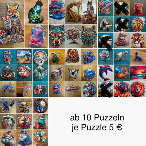 Holzpuzzle puzzle konvolut - holzpuzzle,