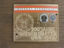 DAMTC PLAKETTE 200 JAHRE "WIENER PRATER" 1766-1966
