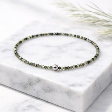 Zartes Prehnit Armband 2mm