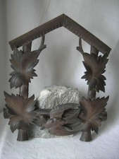 KUCKUCKSUHR VORDERFRONT AUS HOLZ SEHR ALT -AUGENWENDER-KUCKUCKS UHR-SELTEN-RAR-