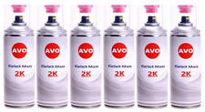 2K Klarlack Spraydose MATT Lackspray Lack Benzinfest Auto Lack 400ml E0003-6