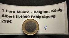  1 Euro Münze - Belgien; König Albert II. (1999) Fehlprägung