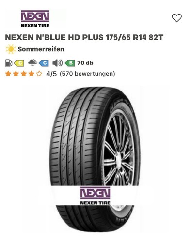 Sommerreifen 175 r14 82t - 65,