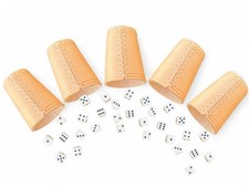 Leder Würfelbecher Set, 5