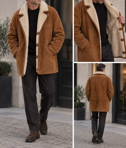 Shearling lammfelljacke - shearling, 52