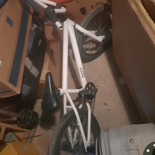 Bmx fahrrad weiß schwarz - fahrrad, mit
