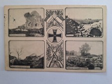 AK Postkarte/Feldpostkarte 1. WK Assancourt zersch. Haus Schützengraben 18202