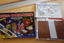 2x Bastelkoffer Bastelpapierkoffer Bastelset Papier 54 Teile Weihnachten MC