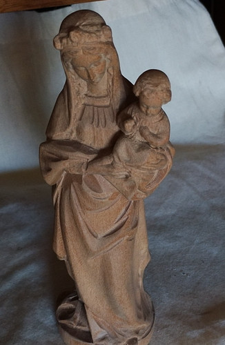 Holzfigur heiligenfigur mutter - holzfigur,