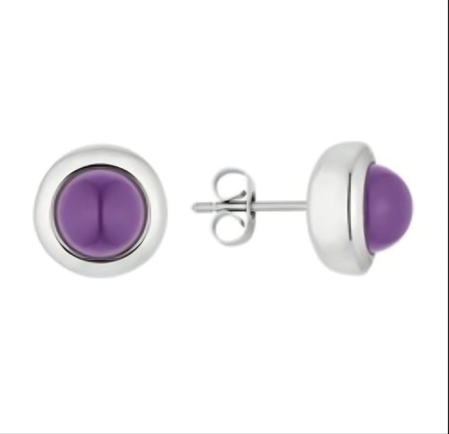 Kleine ohrstecker mit amethyst - ohrstecker,