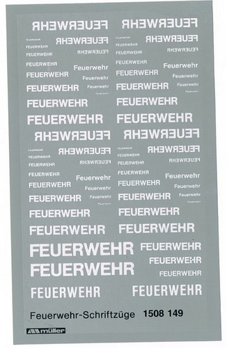 Decals feuerwehr - 1:87, "feuerwehr"