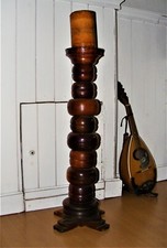 VINTAGE Kerzenständer Schreinerarbeit Holz Shabby Design Mid Century Handarbeit