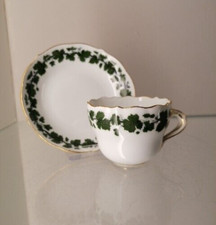 MEISSEN Weinlaub Mokkatasse Espressotasse Untertasse Goldrand 1. Wahl Knaufzeit