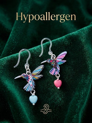 Farbenfrohe kolibri ohrhänger - farbenfrohe, kolibri-ohrhänger