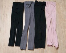 4x Thermo Leggings Gr. 134 140 Mädchen Hosen Leggins warm schwarz rosa Winter