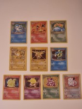 Pokemon 10 Karten Baseset Glurak, Turtok, Bisaflor, Garados, Raichu 1999 Holo