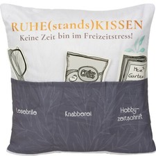 Sofahelden Kissen Ruhestand Rentner Spaß Geschenk zum Abschied Hergo 43x43 