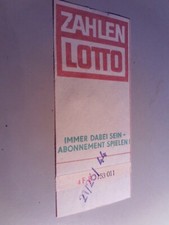 Alter Lottoschein DDR Zahlen