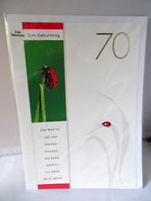 A4 Glückwunsch Grußkarte zum 70. Geburtstag mit Spruch Edler Naturkarton