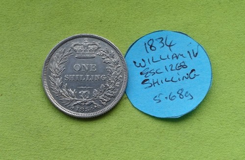 1834 silber one shilling - vz,