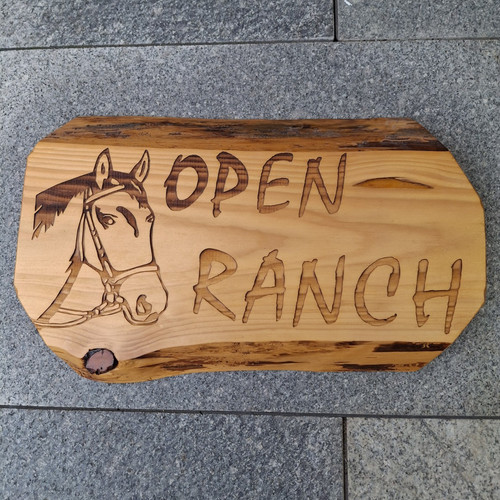 Holzschild open ranch - holzschild, „open