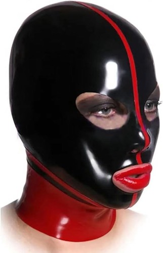 Latex maske schwarz - maske,