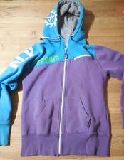Alptraum Kinderhoodie, Gr. M, Jungen Mädchen Snowboard Ski Oberstdorf lila blau