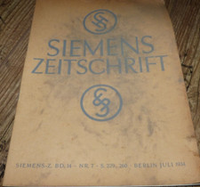 Siemens Zeitschrift 7/1934 Vierwagenzug  Rarität von der Vorkriegszeit