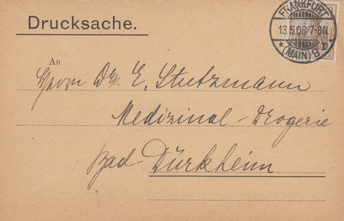 Frankfurt postkarte 1908 - frankfurt/m.,,
