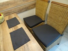 Stuhlkissen 46 x 42 x 5 cm Sitzkissen beige mit Schleife