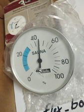 Sauna Hygrometer Karibu Metallgehäuse Schwarz 100mm