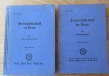 2x Dienstvorschrift H.Dv. 125/1 und 125/2  Fernmeldetechnik im Heere 1938 / 1939