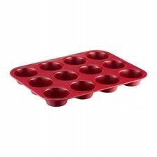 Muffinform Stahl 12 Mulden Rot