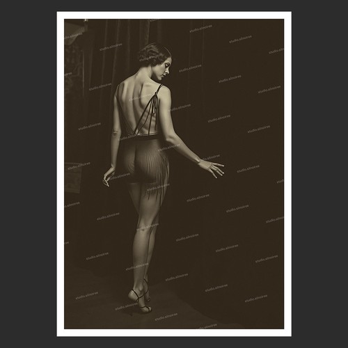 Vintage fotoabzug frauenakt - vintage,