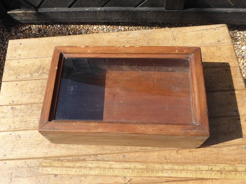 Antike verglaste holzvitrine - verglaste,