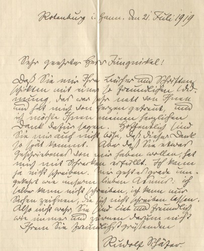 Brief rudolf schäfer - brief,