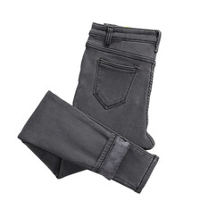 Damen Thermo-Jeans Skinny – Fleece gefütterte Denim-Hose mit Stretch