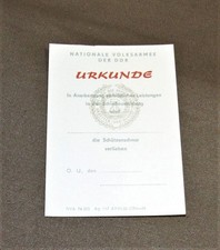 NVA Urkunde Schützenschnur -